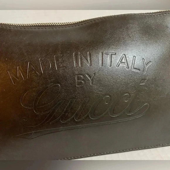 Gucci canvas leather tote with detachable pouch bag - Picture 12 of 15